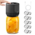 thumbnail image 1 of Trousse de Scelleuse sous Vide pour Pots Mason Électrique, Trousse de Scelleuse de Pots Automatique Sans Fil pour l'Entreposage des Aliments et la Fermentation avec Couvercles pour Pots Mason à Grand Ouverture et à Ouverture Régulière, 1 of 7