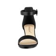 thumbnail image 2 of BLISSFUL STEP Women's Shoes Open Toe Block Heel Ankle Strap Sandals Black 6.5, 2 of 8