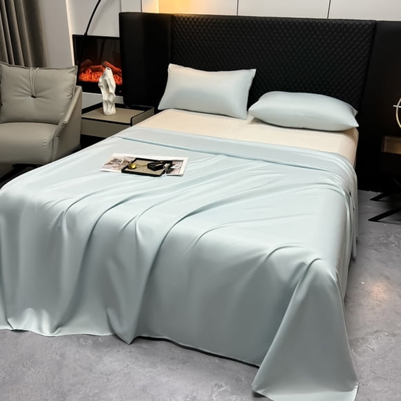 TopLLC Closet Organizers and Storage, Organization and Storage, Storage Bins, Storage Containers Solid Color Ease Friendly Washable Sheets Luxurious Silk Bedding Cloth Fabric bed sheet