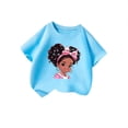thumbnail image 3 of PMVFHDE Hauts d'Été pour Filles Hauts pour Fille Hauts d'Été pour Fille T-Shirts d'Été Tendance pour Fille T-Shirts Graphiques pour Filles T-Shirts Graphiques pour Enfant T-Shirt Graphique à Col Rond à Manches Courtes pour Fille T-Shirt d'Été Bleu, 3-4 Ans, 3 of 5