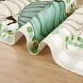 thumbnail image 3 of Chemin de Table d'Automne 13x72 Pouces Citrouilles Vertes Feuilles d'Eucalyptus Récolte Style Ferme Décor de Table d'Automne Action de Grâce Saisonnier Style Lin Imperméable Décoration de Table de Cuisine Salle à Manger Intérieur Extérieur, 3 of 6