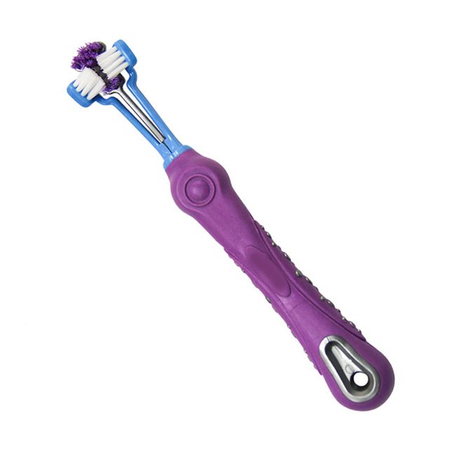 <p>3 Sided Pet Toothbrush, Effective Cleaning Cat Toothbrush Safe Pet Supplies Multi Angle Design Saving Your Time For Home Use</p>