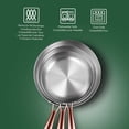 thumbnail image 5 of Kitchen Star 3 Ply Series Stainless Steel Fry Pan Set, 20-26-30 cm, Gold Handle, Easy Cleanup, 5 of 5