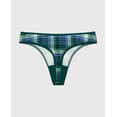 thumbnail image 5 of Cotton Thong Panty in Evergreen Plaid, 5 of 5