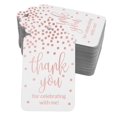 thumbnail image 1 of Inkdotpot Rose Gold Foil Paper Hang Tags Thank You For Celebrating With Me Birthday Favor Tags 50 Pieces, 1 of 1