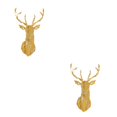 thumbnail image 4 of Decodeary Self Adhesive 3D Deer Head Mirror Wall Sticker For Easy Application gold XL 2Set, 4 of 6
