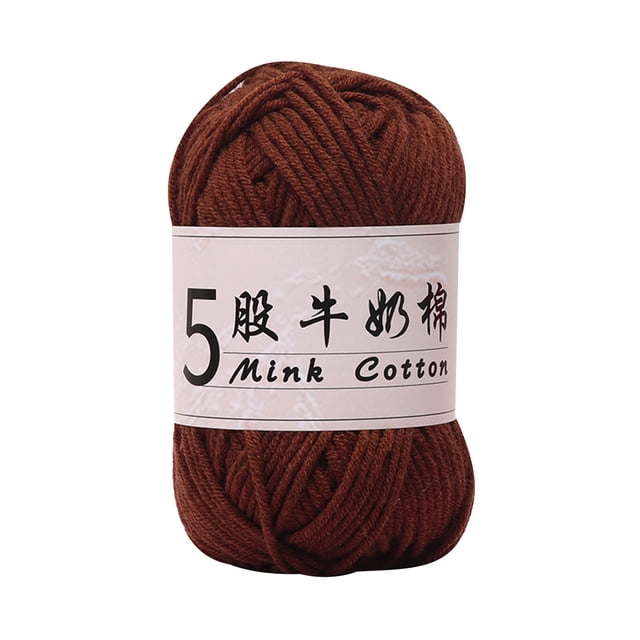 fheaev 5 Strands Milk Cotton Doll Crochet Diy Knitting Thread Baby Sweater Wool Ball