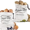 thumbnail image 4 of Harpily Sacs de Bonbons d'Halloween Sac de Rangement pour Pommes de Terre et Oignons Fermeture à Cordon Sac de Rangement pour Ail Conception à Fermeture Éclair Latérale Sac de Rangement en Toile pour Pommes de Terre et Oignons pour Rangement des Aliments Pièce S, 4 of 4