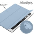 thumbnail image 3 of DuraSafe Cases iPad PRO 12.9 Inch 4th [ Pro 12.9 4 Generation 2020 ] MY3K2LL/A MY3J2LL/A MY2H2LL/A MY2J2LL/A TriFold PC Lightweight Smart PU Leather Protective Hard Back Cover - Light Blue, 3 of 4