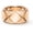 widerosegold, variante sur CHOK Bague de Luxe de Designer Plaquée Or 18K Surface Écrasée Largeur Étroite 3,5 mm Moyenne 7 mm Grand 11 mm Motif Losange Bague Croisée pour Femmes Hommes Classique Simple