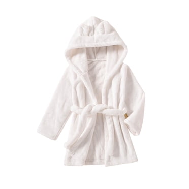 FAIWAD Boys Girls Robes Kids Hooded Sleepwear with Belt Soft Fleece Bathrobes Cute Housecoat Gowns Variety of Colors