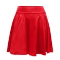 thumbnail image 5 of Jupe Basique Polyvalente pour Femme Grande Taille Extensible Taille Haute Décontractée Évasée Trapèze Mini Patineuse avec Short, 5 of 5