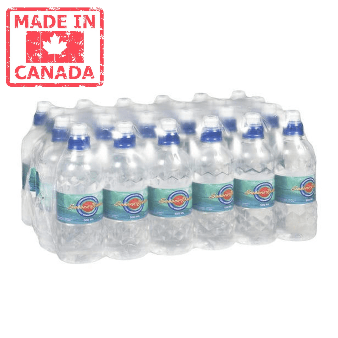 Sahara Burst Water Flat Cap Diamond Bottle, 500ml/16.9 oz (24 Pack)