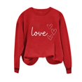 thumbnail image 4 of Penkiiy Chandail de la Saint-Valentin pour Femmes : Mignons Chandails de la Saint-Valentin avec Imprimé Graphique de Cœur d'Amour, chandail à Manches Longues Rouge, 4 of 4