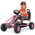 thumbnail image 1 of Gymax Kids Pedal Go Kart 4 Wheel Ride On Toys w/ Adjustable Seat Handbrake Red, 1 of 10
