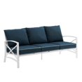 thumbnail image 1 of Crosley Kaplan Outdoor Metal Sofa in Navy/White, 1 of 15