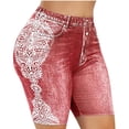 thumbnail image 1 of Jsaierl Womens Fake Jean Shorts Plus Size Summer Distressed Denim Shorts Pants Ripped Pull On Bermuda Jean Shorts 2024, 1 of 6