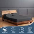 thumbnail image 2 of Real 1000 Thread Count RV Short King Size Sheets 100% Egyptian Cotton 4 PC Sheet Set, Luxurious Bedsheet Sets Soft Silky Sateen Weave Breathable, Fits Upto 28 Inch EXTRA DEEP POCKET - Elephant Grey, 2 of 7