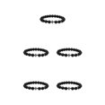 thumbnail image 3 of Redempat Fashionable And Comfortable To Wear Unisex Beaded Bracelets For Everyday Chic glossy black 5Set, 3 of 6