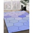 thumbnail image 3 of Ahgly Tapis d'Intérieur Lavable en Machine Carré Transitionnel Bleu Ange Bleu, 6 Pieds Carré, 3 of 7