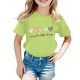 thumbnail image 1 of 2025 Filles Mignon T-Shirts à Imprimé Graphique Col Rond Manches Courtes Filles T-Shirts 4T Tee Été Décontracté T 4T Chemise à Manches Longues Chemise, 1 of 4