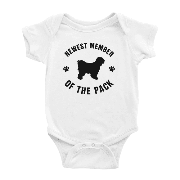 Nouveau Membre de la Meute Tibétain Terrier Chien Drôle Cache-Couche pour Bébé Garçon Fille