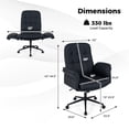 thumbnail image 3 of Costway Criss Cross Chair Adjustable Swivel Vanity Chair with 5-Position Armrests, 3 of 10