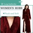 thumbnail image 3 of Artfasion Womens Long Flannel Bathrobe Solid Soft Plush Bath Robe Microfiber Fleece Full Length Sleepwear, 3 of 7