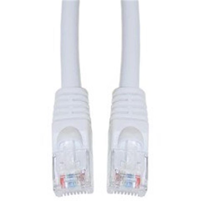 Cat6 Blanc Ethernet Patch Cable Snagless Moulé Boot 10 Pieds