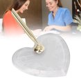 thumbnail image 4 of Pen Holder Base, Heart Shaped Base Small Classic Design Insertion Pen Holder Simple Gold  For Hotel, 4 of 8