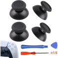 thumbnail image 1 of 4Pack Replacement Thumbsticks Joystick for PS5 Controller Analog Stick Custom Joystick Thumb Grip Cap Repair Tools with Screwdriver Pry Tool Pry Board for Playstation 5 Black, 1 of 5