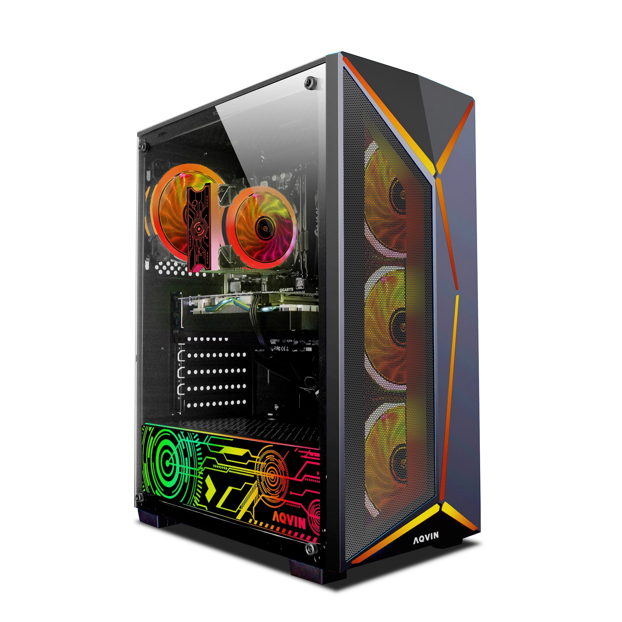 AQVIN-AQ80 Desktop Computer Tower Gaming PC - RGB |Intel Core i7 Processor/ 16GB RAM/ 1TB NVMe SSD/ NVIDIA GeForce RTX 3050 8GB Windows 11/ WiFi| Gaming Keyboard and Mouse