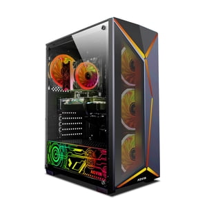 AQVIN-AQ80 Tour d'ordinateur de bureau jeu PC - RGB |Intel Core i7 Processeur/ 16GB RAM/ 1TB NVMe SSD/ NVIDIA GeForce RTX 3050 8GB Windows 11/ WiFi| Clavier et souris de jeu