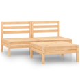 thumbnail image 1 of vidaXL 3 Piece Garden Lounge Set Solid Pinewood, 1 of 5