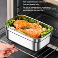 thumbnail image 3 of Stainless Steel Food Storage Container, Leakproof Eco Friendly Rectangle Food Storage Box with Lid, Airtight Bento Lunch Box for Home Office Camping Travel, 3 of 7