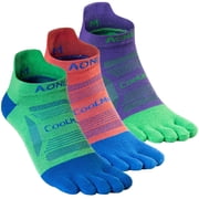 Toe Socks for Men Women Breathable Coolmax Five Finger Socks Athletic Running Ankle Socks, Anti-Blister, Sweat Wicking