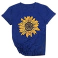 thumbnail image 2 of Jsaierl T-Shirts Tournesol pour Femmes Mignons Drôles T-Shirts Graphiques Adolescentes Inspirant Col Rond Hauts Décontractés Manches Courtes Blouses de Vacances, 2 of 8