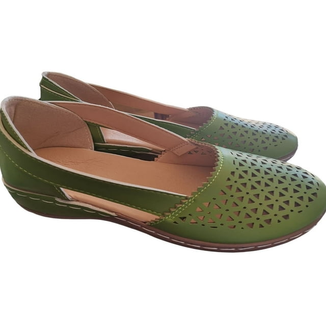 CHOK Chaussures Plates pour Femmes à Enfiler Bout Rond Respirantes Largeur Grand Mocassins Confortables Taille 9