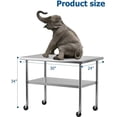 thumbnail image 3 of 30 x 24 Inches Stainless Steel Table for Prep & Work,NSF Commercial Heavy Duty Island Table with Undershelf & Caster for Kitchen, 3 of 6