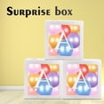 thumbnail image 4 of Balloon Box Exquisite Party Decor Baby Shower Supplies A-Z Letter Cardboard Cube Clear Box for Propose Marriage, 4 of 10