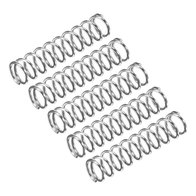 Unique Bargains Compression Spring, 5 Pack 304 Stainless Steel, 7mm OD, 0.8mm Wire, 30mm Length