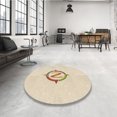 thumbnail image 4 of Ahgly Company Tapis d'Intérieur Lavables à la Machine, Carrés, Style Transitionnel, Mocassin Beige, Tapis de Zone, 5 Pieds Carré, 4 of 7