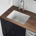 thumbnail image 1 of Rovati USA RVL2420WH Évier de Cuisine à Bol Unique Incrusté et Inclinable 24 Pouces - Blanc, 1 of 4