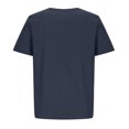 thumbnail image 4 of Birdeem Femmes Manches Courtes Décontracté Col Rond Imprimé Ample Bouton Tunique Chemise Blouse Hauts, 4 of 5