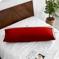 thumbnail image 2 of Bare Home Body Pillowcase - Zipper Closure - Ultra Soft - Double Brushed - Red, 2 of 7
