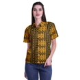 thumbnail image 1 of Moomaya Chemise à Manches Mi-Longues Imprimée pour Femmes, Col Boutonné, Haut Décontracté, 1 of 5