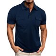 thumbnail image 1 of Mgmyaa Polos pour Hommes à Manches Courtes, T-Shirts à Col, Polos de Golf de Performance pour le Gym, Chemise Classique à Col Contrastant avec Poches, 1 of 4