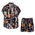 thumbnail image 2 of Men‘s Summer 2-Piece Beach Printed Short Sleeve Shirts & Shorts Pants Sets Note Please Buy One Or Two Sizes Larger, 2 of 3
