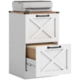 thumbnail image 1 of HOMCOM Classeur à 2 Tiroirs, Armoire de Classement pour Formats Lettre/A4, Blanc, 1 of 10