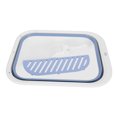 thumbnail image 3 of Cat Litter Box, Elevated Design Foldable Cat Toilet Semi Enclosed  For Indoor For Small Pets For Cats Blue,Grey,Pink, 3 of 8